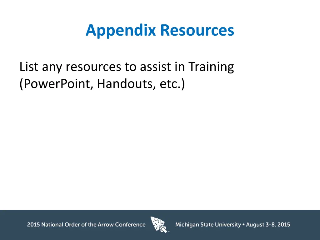 appendix resources
