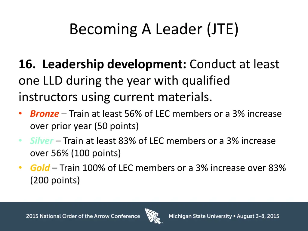 becoming a leader jte