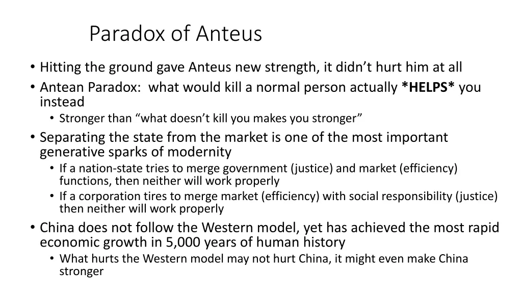 paradox of anteus