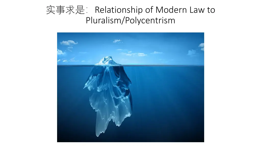 relationship of modern law to pluralism