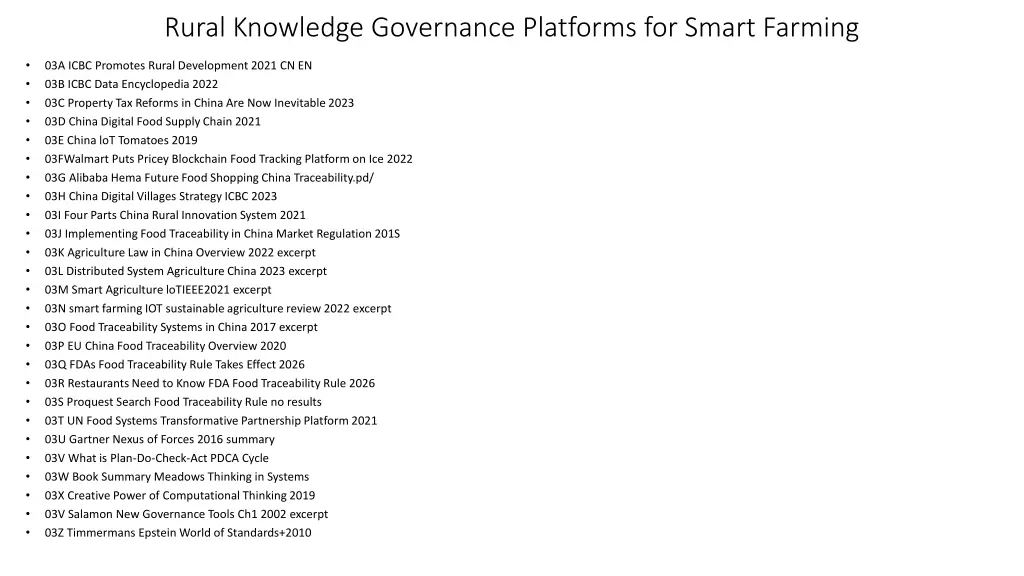 rural knowledge governance platforms for smart