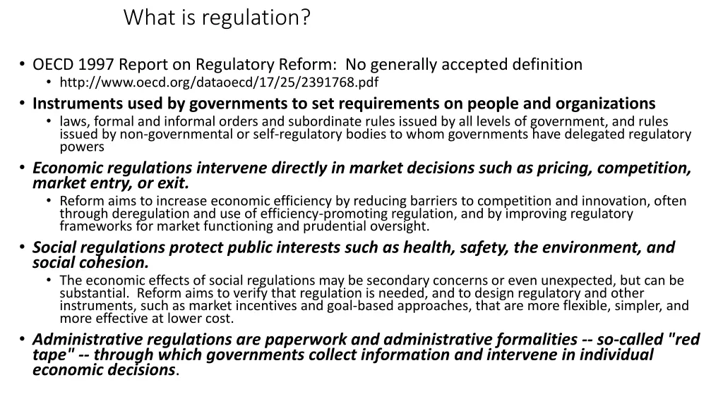 what is regulation