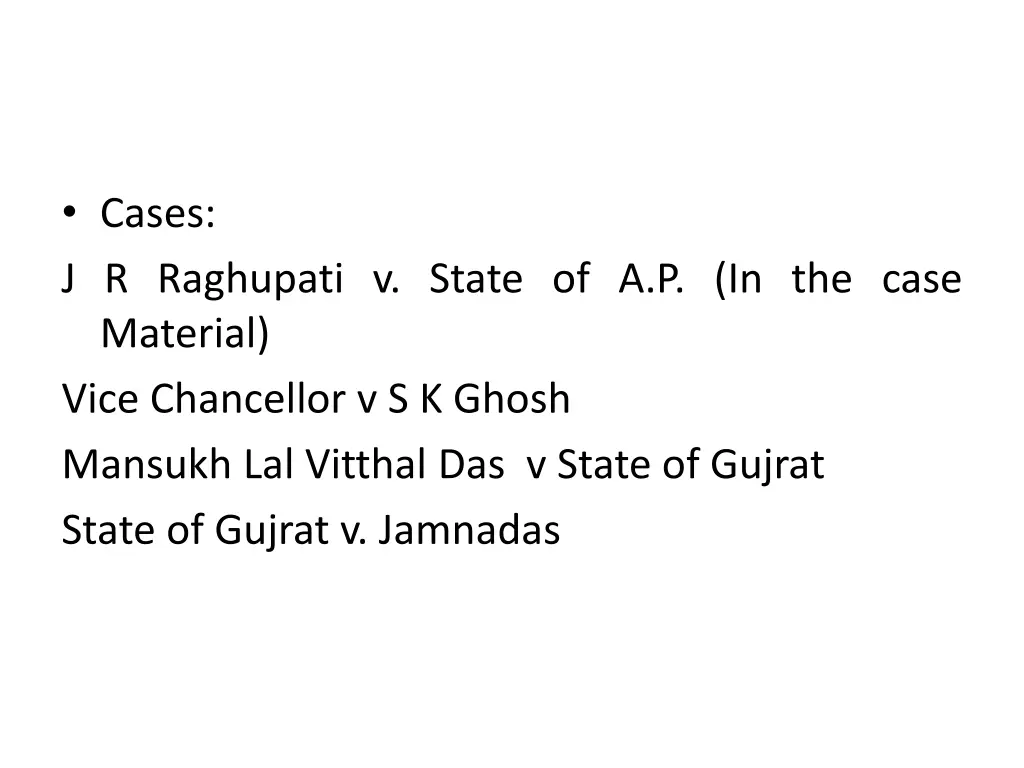 cases j r raghupati v state of a p in the case