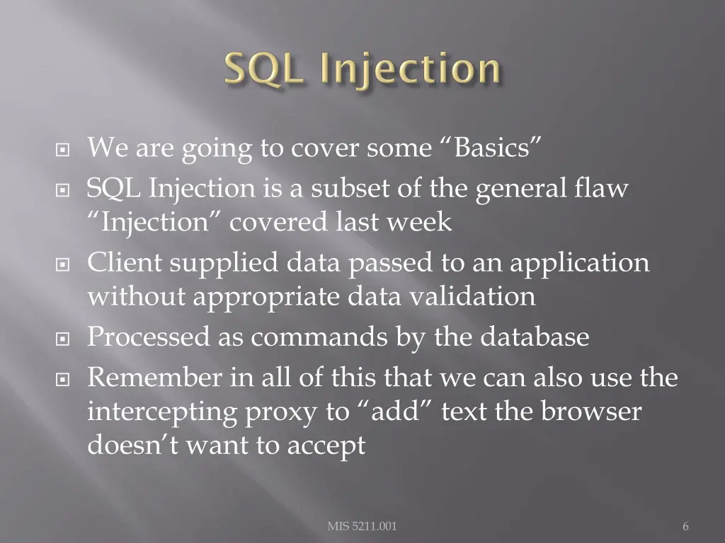 we are going to cover some basics sql injection