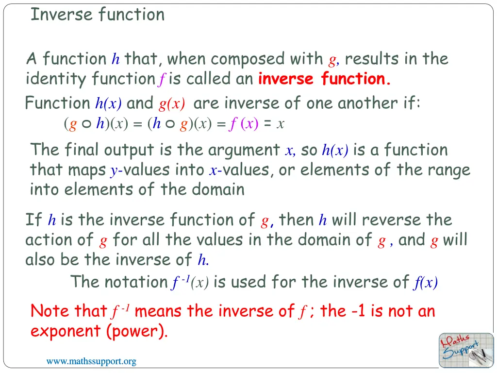 inverse function