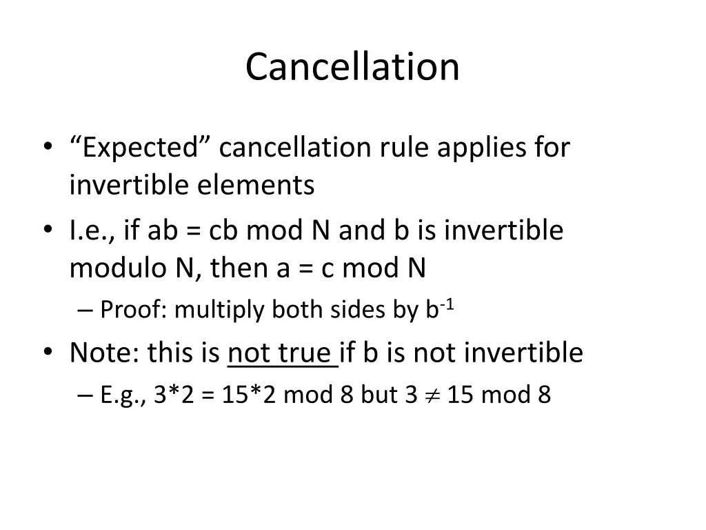 cancellation