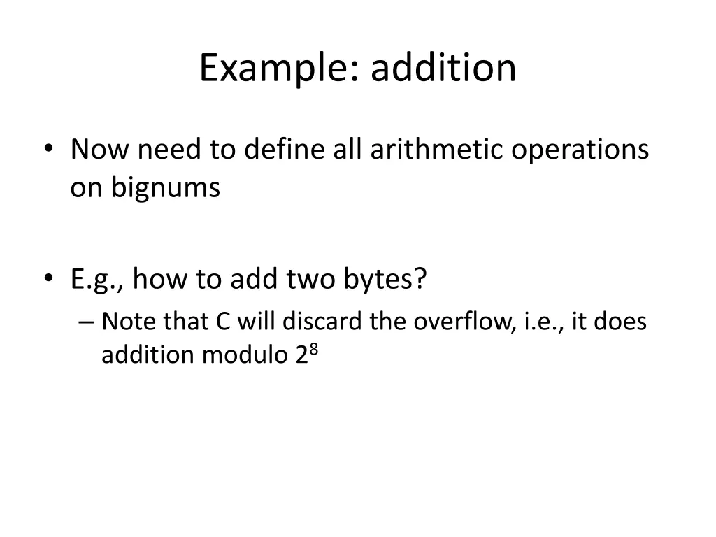 example addition