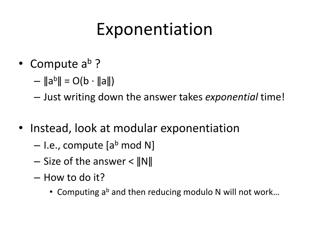 exponentiation