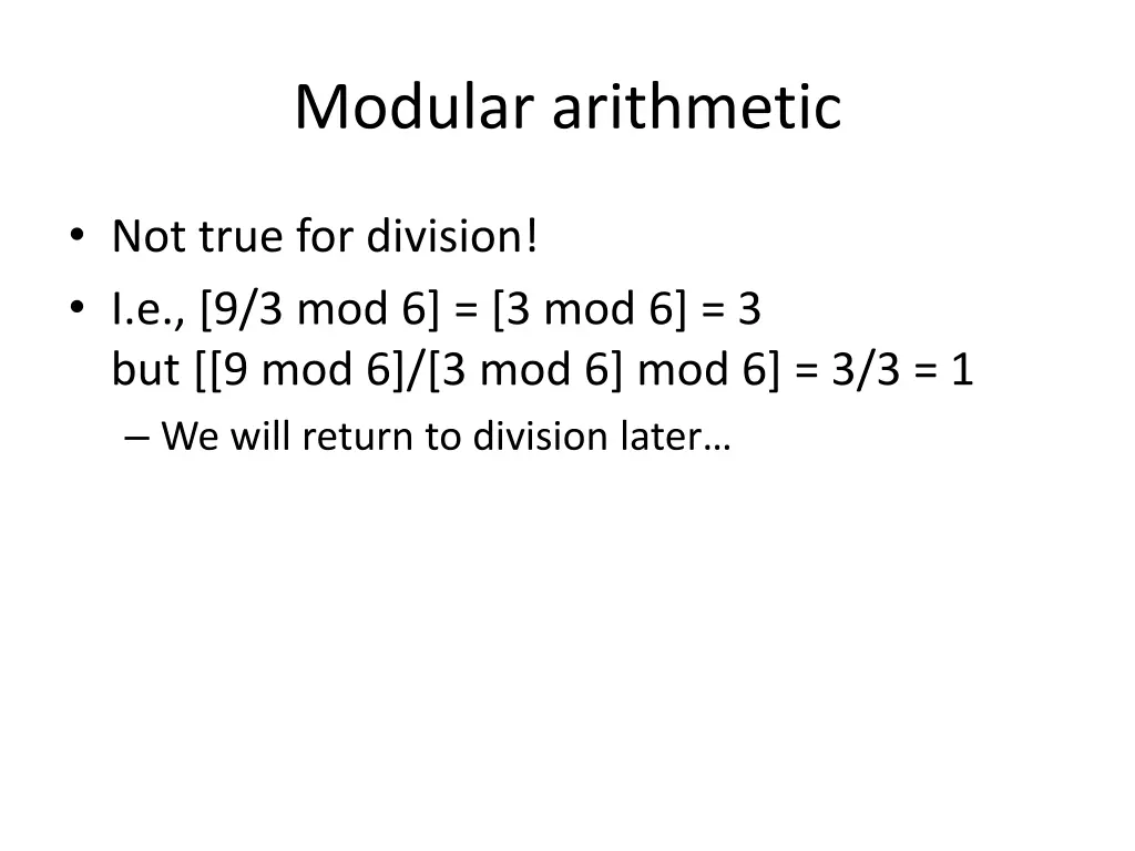 modular arithmetic 2