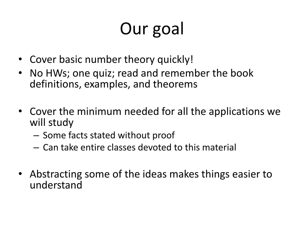 our goal