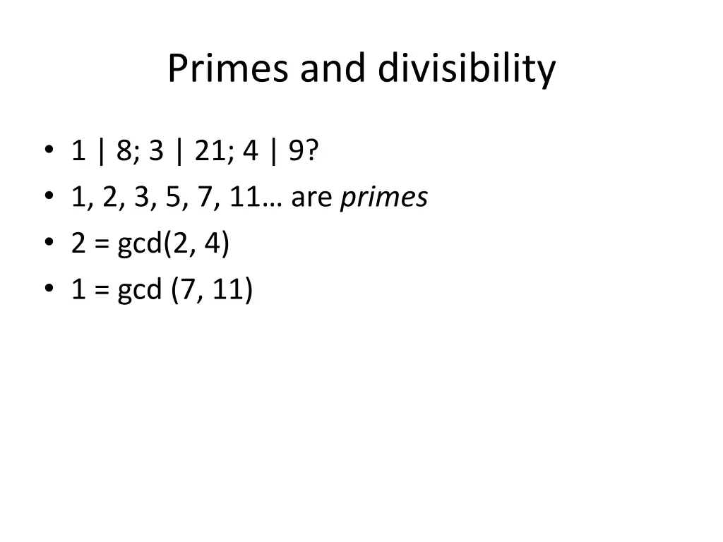 primes and divisibility 1