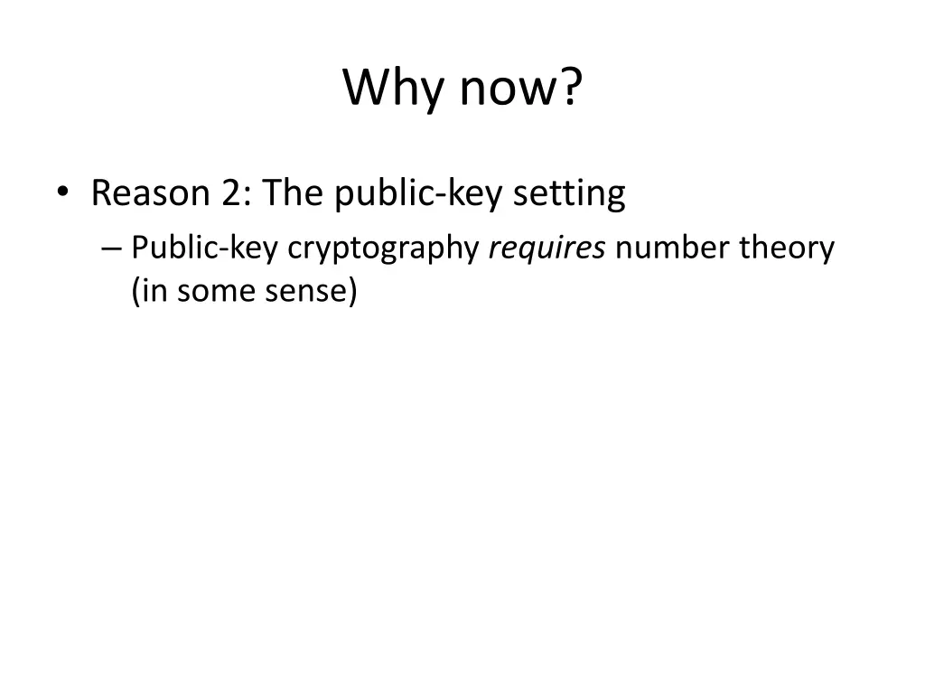 why now 2