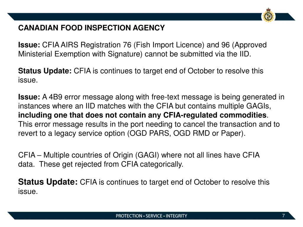 canadian food inspection agency