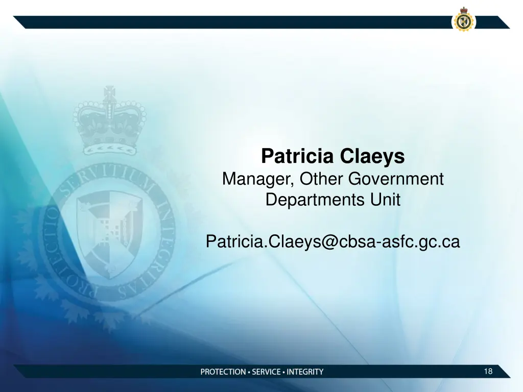 patricia claeys manager other government
