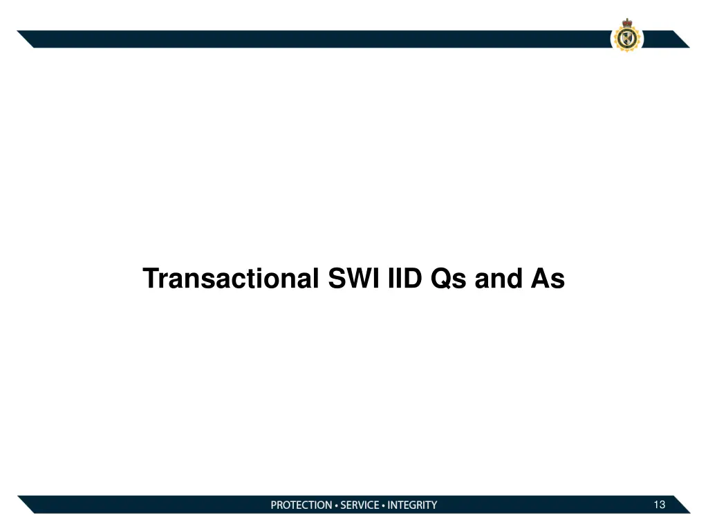 transactional swi iid qs and as