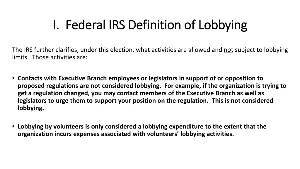 i federal irs definition of lobbying i federal 3