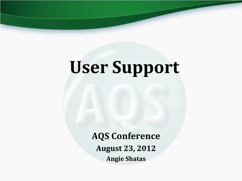 user support