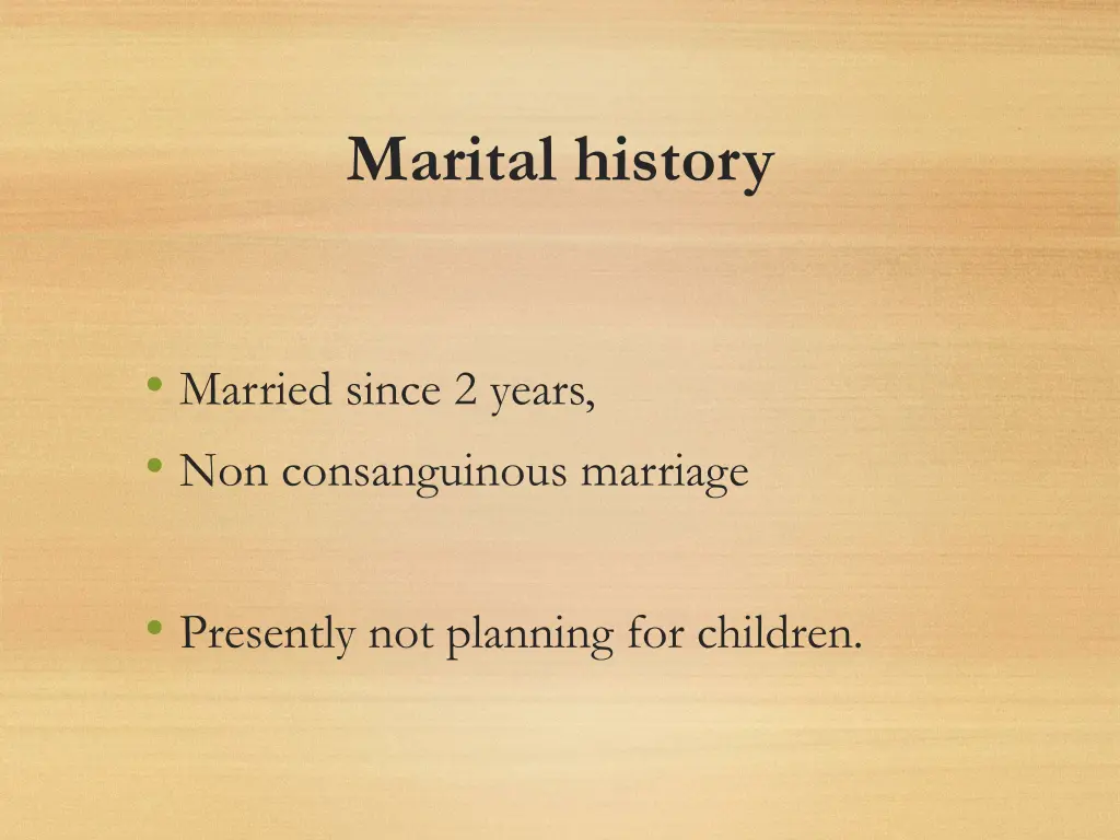 marital history