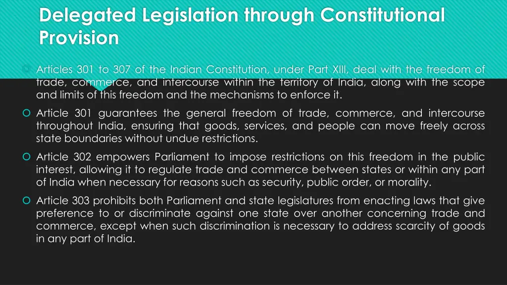 delegated legislation through constitutional