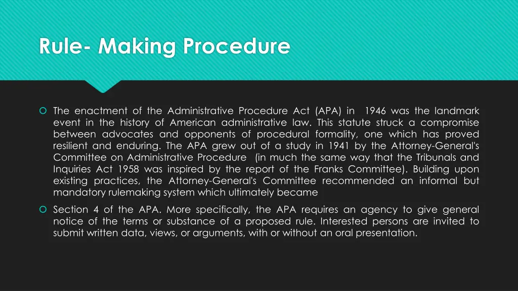 rule making procedure
