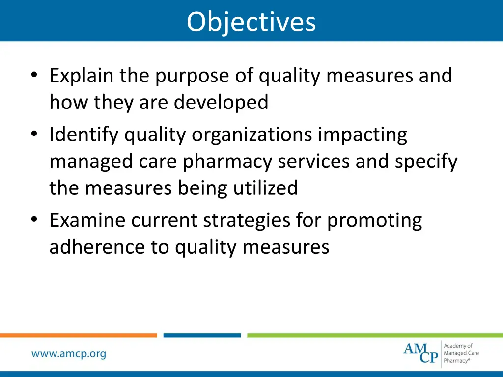objectives