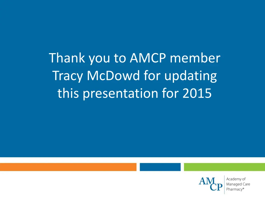 thank you to amcp member tracy mcdowd