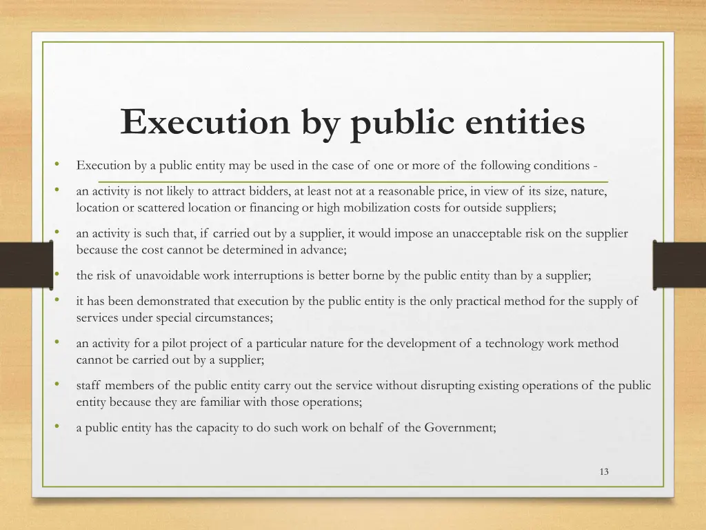 execution by public entities