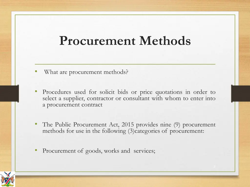 procurement methods