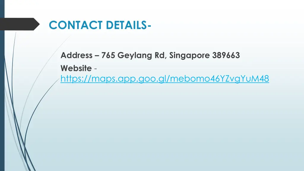 contact details