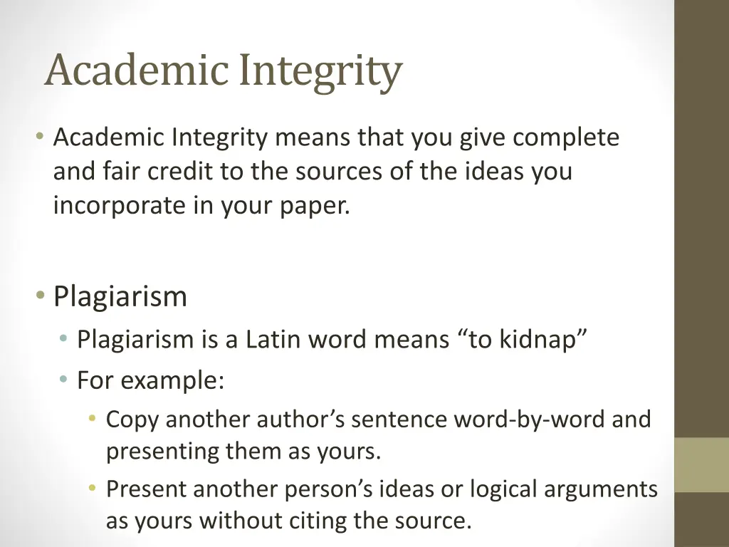 academic integrity