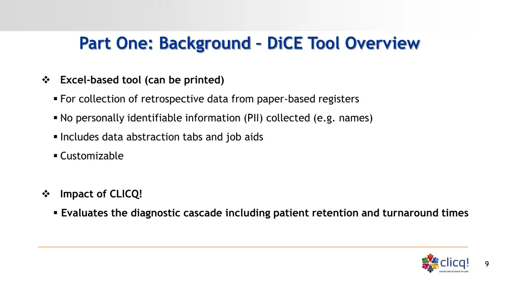 part one background dice tool overview