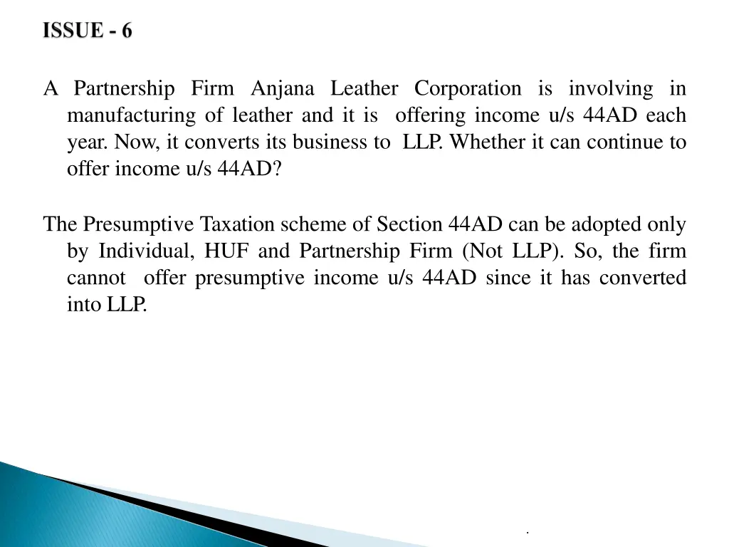 a partnership firm anjana leather corporation