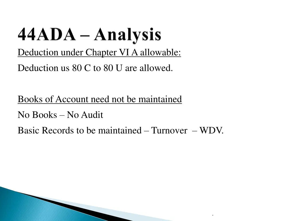 deduction under chapter vi a allowable deduction 1
