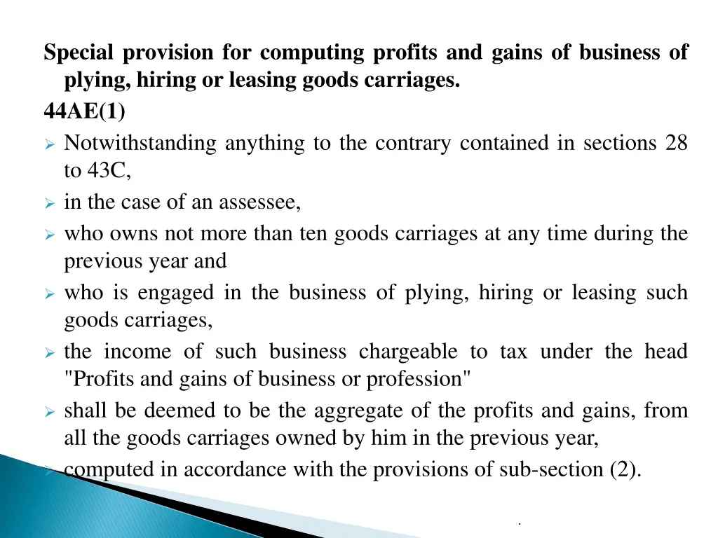 special provision for computing profits and gains 2