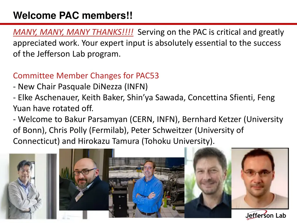 welcome pac members