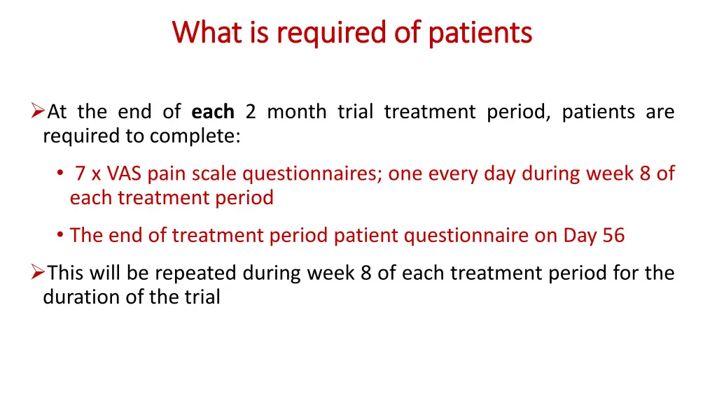 what is required of patients what is required