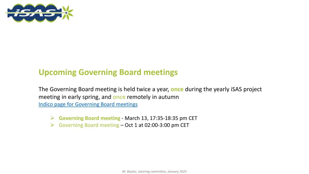 upcoming governing board meetings