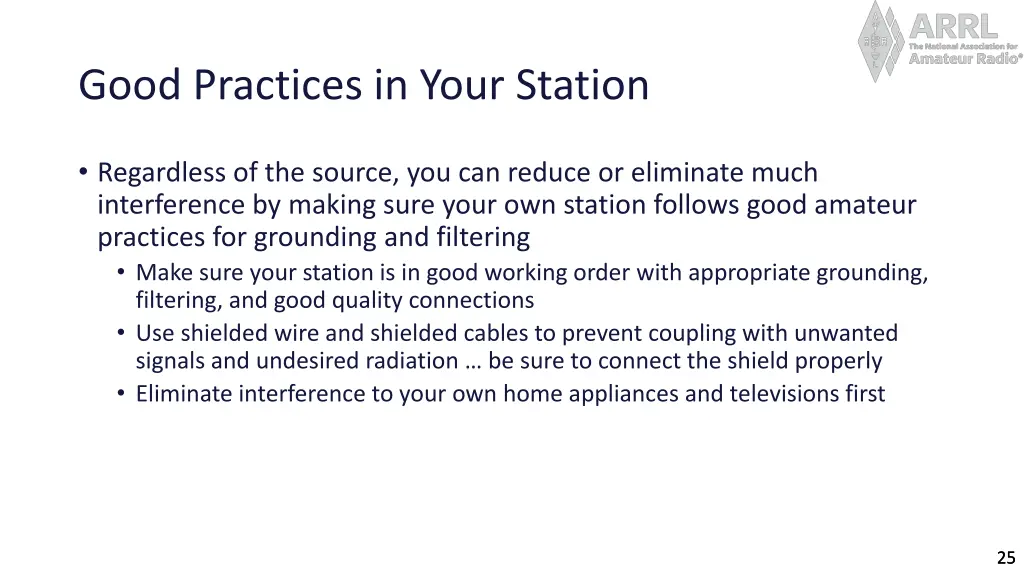 good practices in your station