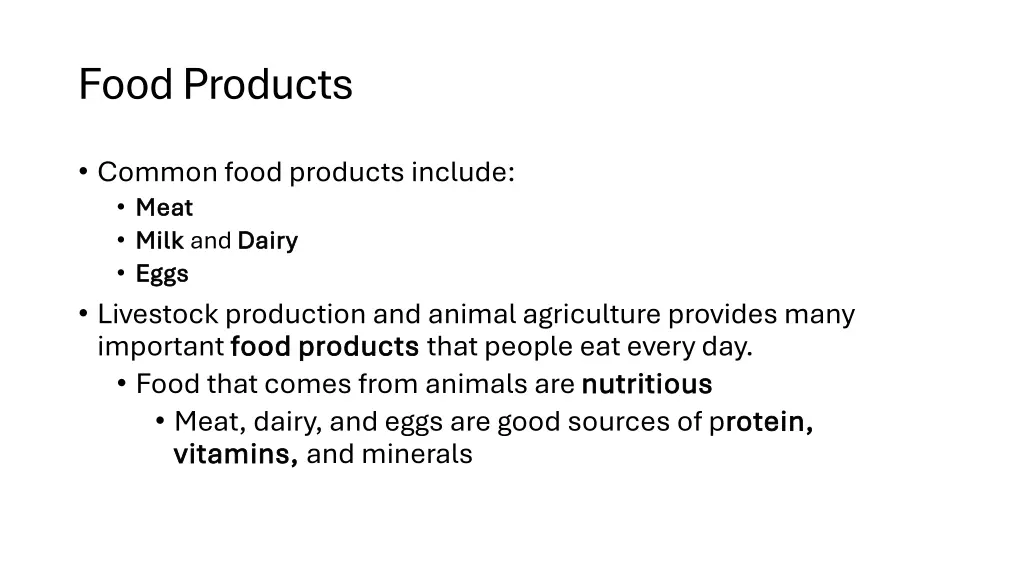 food products