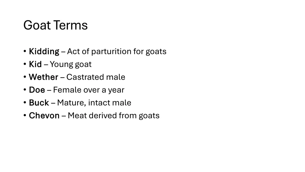 goat terms