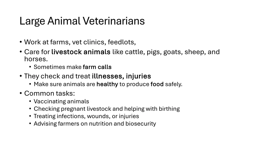 large animal veterinarians
