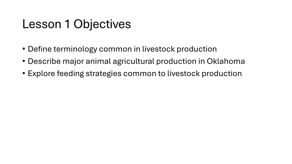 lesson 1 objectives