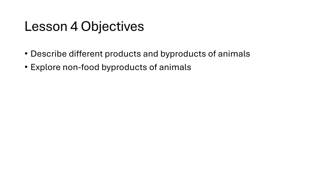 lesson 4 objectives