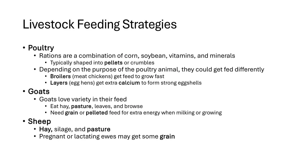 livestock feeding strategies 2