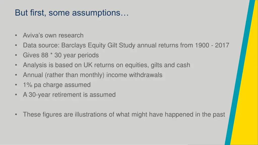 but first some assumptions