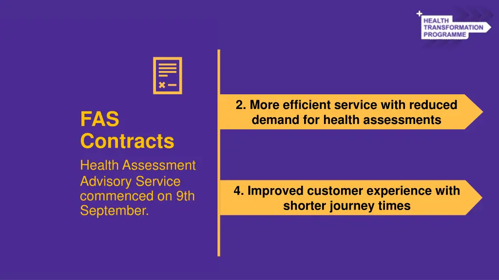 2 more efficient service with reduced demand
