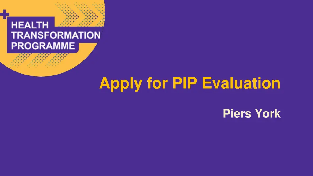 apply for pip evaluation