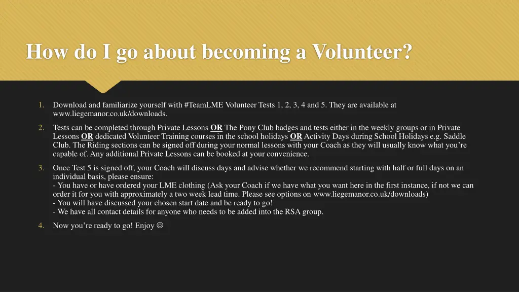 how do i go about becoming a volunteer