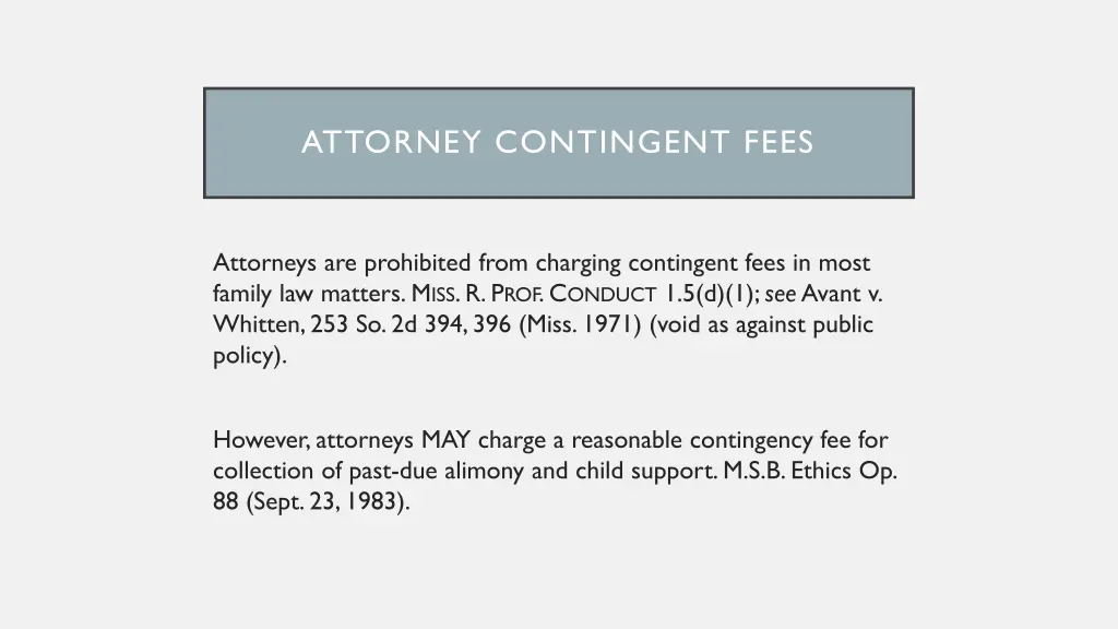 attorney contingent fees