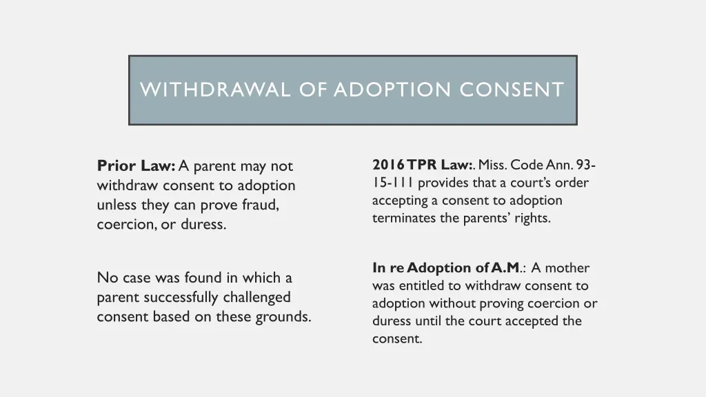 withdrawal of adoption consent